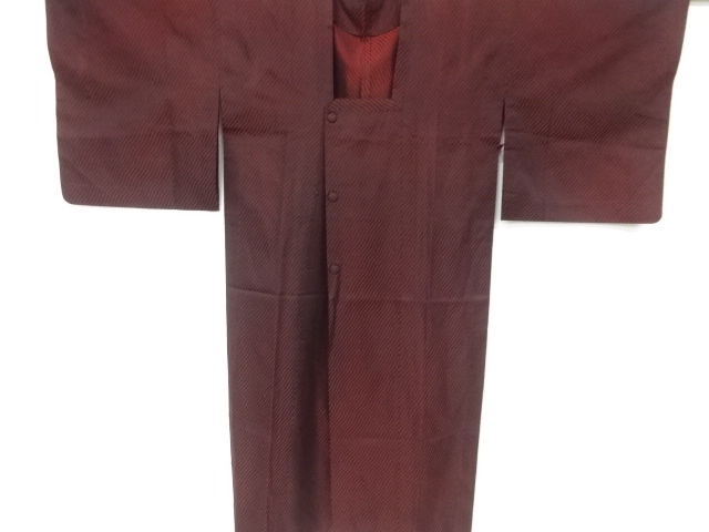 リサイクル　斜め縞模様織出し雨コート